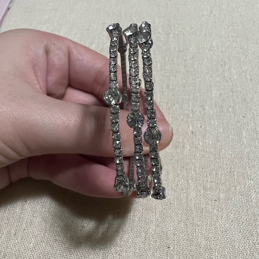 Silver Rhinestone Bracelet - Picture 5 of 5
